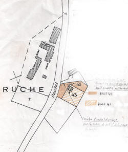 his plan shows the 2 plots, bought as a pair to extend the garden and access points